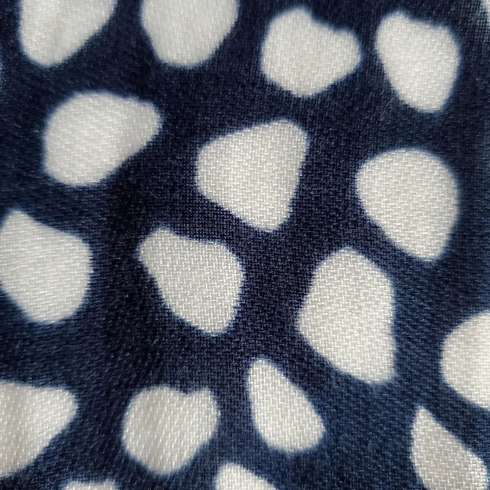 J Crew Factory Lightweight Scarf Blue with White Spots 24